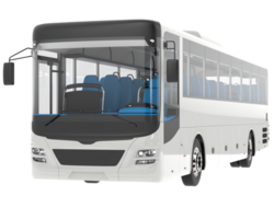 City bus isolated on background. 3d rendering - illustration png