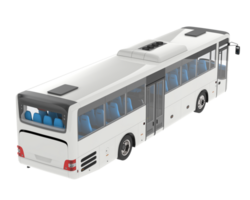 City bus isolated on background. 3d rendering - illustration png