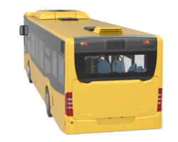 City bus isolated on background. 3d rendering - illustration png