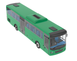 City bus isolated on background. 3d rendering - illustration png