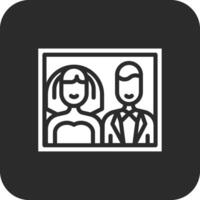 icono de vector de fotos de boda