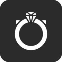 icono de vector de anillo de bodas