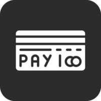 icono de vector de pago con tarjeta