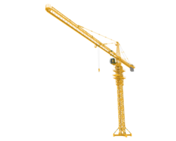 Construction crane isolated on background. 3d rendering - illustration png