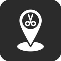 Barber Location Vector Icon