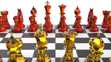 Chess board isolated on background. Ideal for large publications or printing. 3d rendering - illustration png