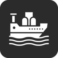 Oil Ship Vector Icon