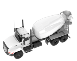 Concrete mixer truck isolated on background. 3d rendering - illustration png