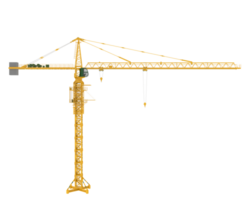 Construction crane isolated on background. 3d rendering - illustration png