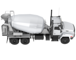 Concrete mixer truck isolated on background. 3d rendering - illustration png