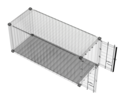 Open container isolated on background. 3d rendering - illustration png