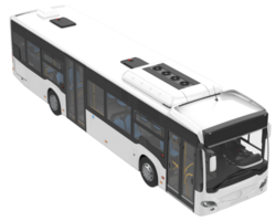 City bus isolated on background. 3d rendering - illustration png