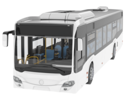 City bus isolated on background. 3d rendering - illustration png