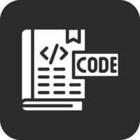 codificación libro vector icono