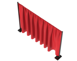 Curtain event divider isolated on background. 3d rendering - illustration png