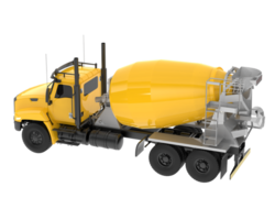 Concrete mixer truck isolated on background. 3d rendering - illustration png