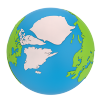 planet jord isolerat på bakgrund. 3d tolkning - illustration png