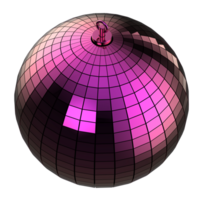 disco Balle isolé sur Contexte. 3d le rendu- illustration png