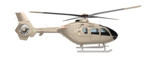 Modern helicopter isolated on background. 3d rendering - illustration png