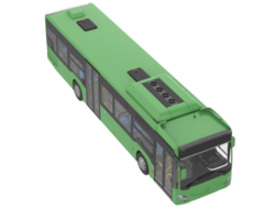 City bus isolated on background. 3d rendering - illustration png