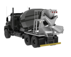 Concrete mixer truck isolated on background. 3d rendering - illustration png