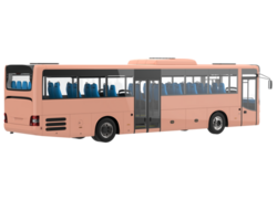 City bus isolated on background. 3d rendering - illustration png