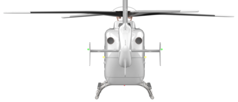 Modern helicopter isolated on background. 3d rendering - illustration png