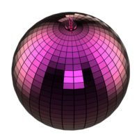 Disko Ball isoliert auf Hintergrund. 3d Rendering- Illustration png