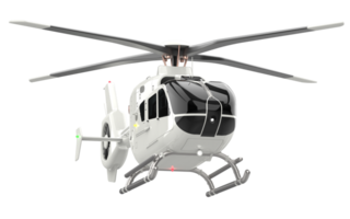 Modern helicopter isolated on background. 3d rendering - illustration png