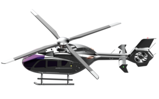 Modern helicopter isolated on background. 3d rendering - illustration png