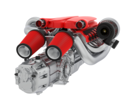 Supercar engine isolated on background. 3d rendering - illustration png