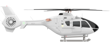 Modern helicopter isolated on background. 3d rendering - illustration png