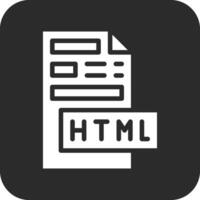 icono de vector de archivo html