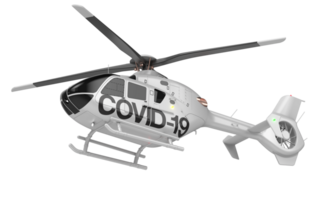 Modern helicopter isolated on background. 3d rendering - illustration png