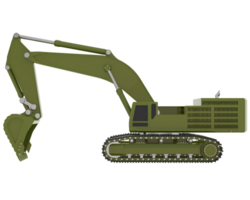 Excavator isolated on background. 3d rendering - illustration png