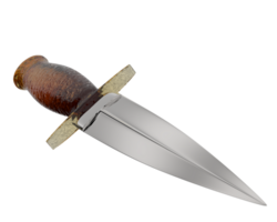 Dagger isolated on background. 3d rendering - illustration png