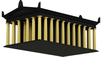 Temple isolated on background. 3d rendering - illustration png