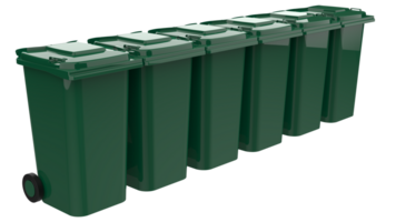 Garbage bin isolated on background. 3d rendering - illustration png