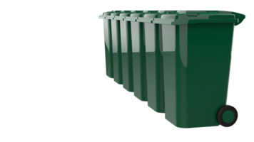 Garbage bin isolated on background. 3d rendering - illustration png