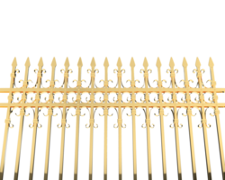 metalen hek geïsoleerd Aan achtergrond. 3d renderen - illustratie png