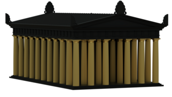 tempel isolerat på bakgrund. 3d tolkning - illustration png