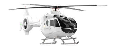 Modern helicopter isolated on background. 3d rendering - illustration png