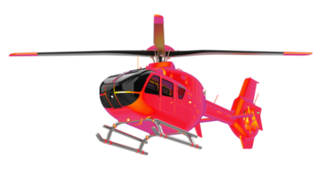 Modern helicopter isolated on background. 3d rendering - illustration png