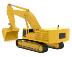 Excavator isolated on background. 3d rendering - illustration png