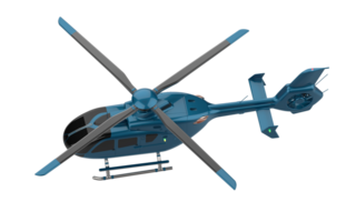 Modern helicopter isolated on background. 3d rendering - illustration png