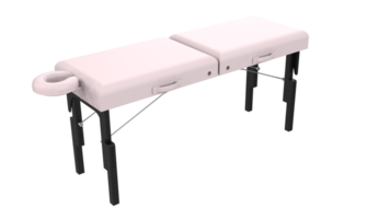 Massage table isolated on background. 3d rendering - illustration png