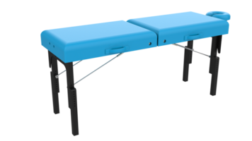 Massage table isolated on background. 3d rendering - illustration png