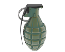 mão Grenade isolado em fundo. 3d Renderização - ilustração png