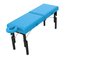 Massage table isolated on background. 3d rendering - illustration png