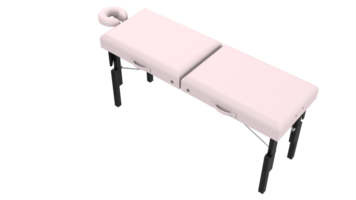 Massage table isolated on background. 3d rendering - illustration png